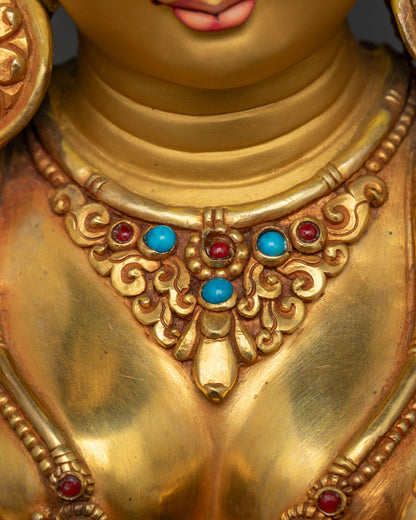 Hand-Carved Jetsun Dolma Statue from Nepal – Goddess of Compassion