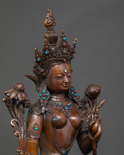 Divine Green Tara Sculpture: A Guardian of Compassion