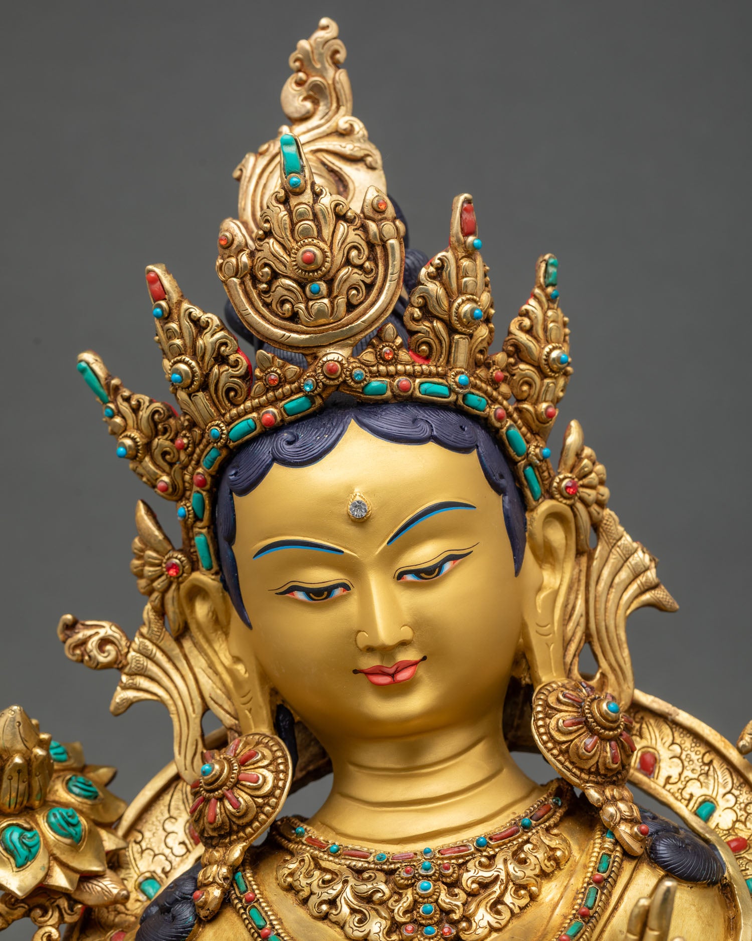Tibetan Green Tara Sculpture | Handcrafted in Nepal