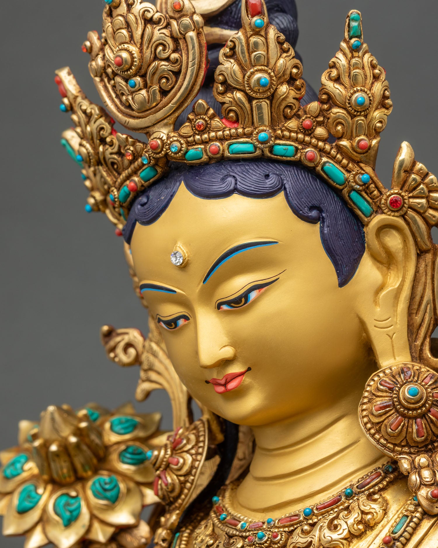 Tibetan Green Tara Sculpture | Handcrafted in Nepal