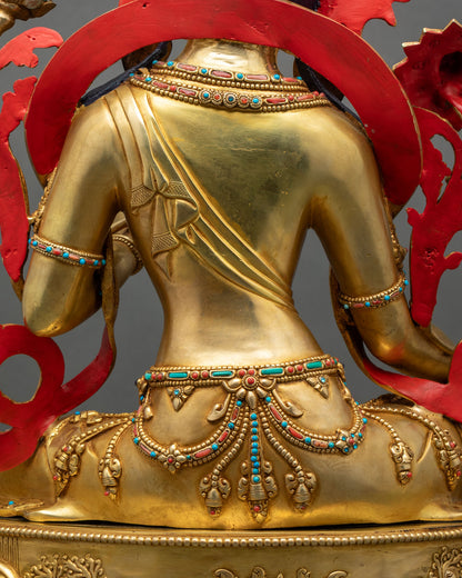 Tibetan Green Tara Sculpture | Handcrafted in Nepal