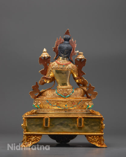 Handmade Premium Green Tara Sculpture | Buddhist Goddess of Compassion