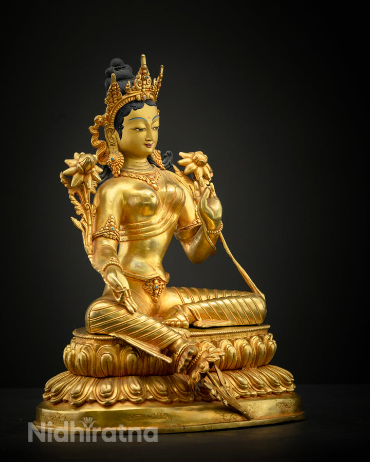 Green Tara Statue | Compassionate Goddess