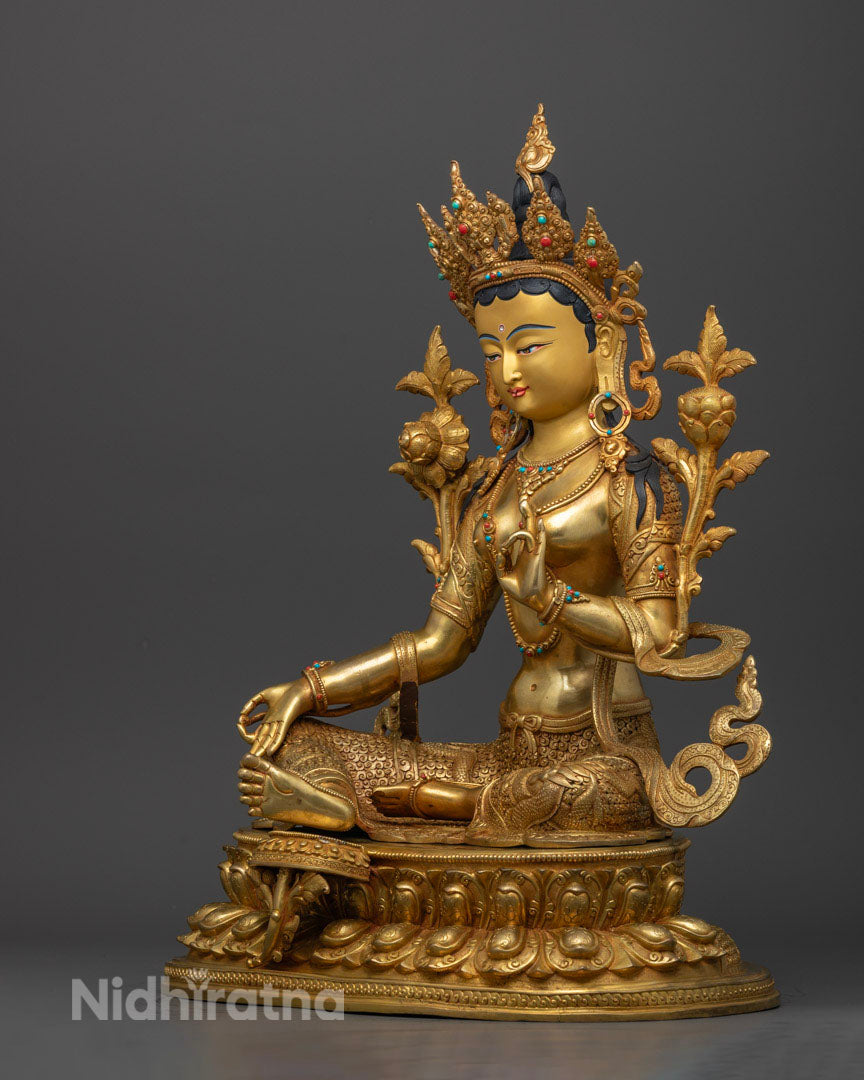 Buddhist Green Tara Sculpture