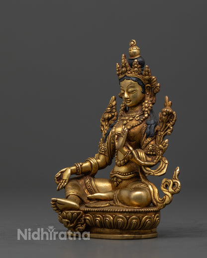Buddhist Green Tara Statue | Tibetan Goddess