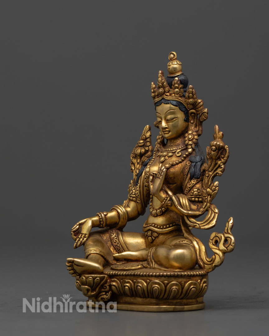Buddhist Green Tara Statue | Tibetan Goddess