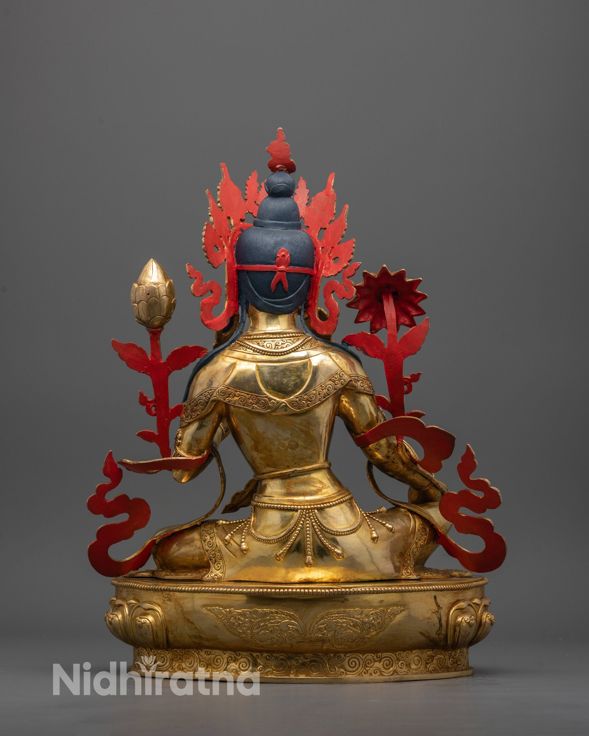 Buy Green Tara Statue with Lotus Base