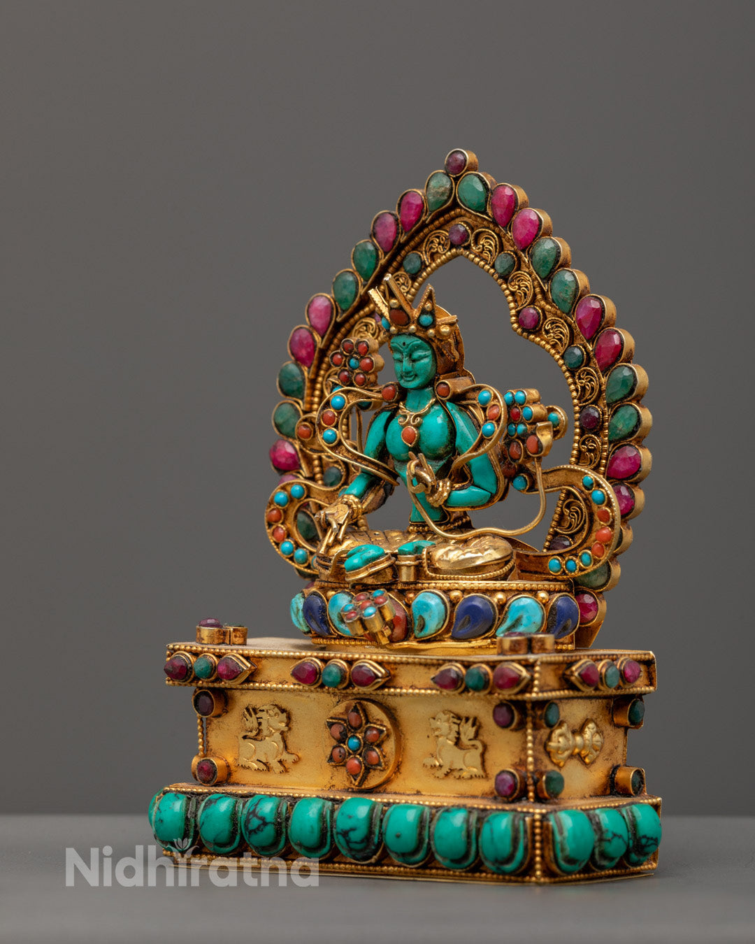 Green Tara Statue | Hand-Carved Himalayan Buddhist Art