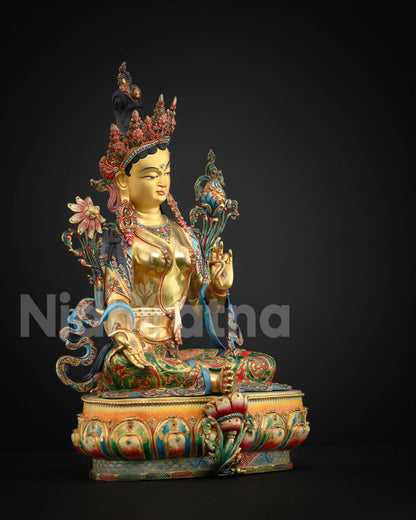 Green Tara Statue: Invoke Healing & Compassion