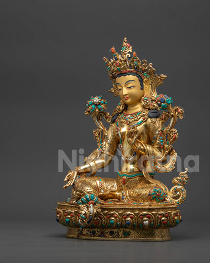 Supreme Mother Green Tara Statue | Premium Tibetan Buddhist Goddess