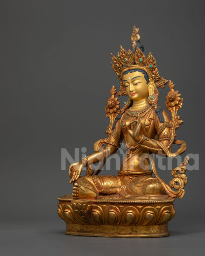 Goddess Green Tara Statue : The Healing Mother in Tibetan Buddhism