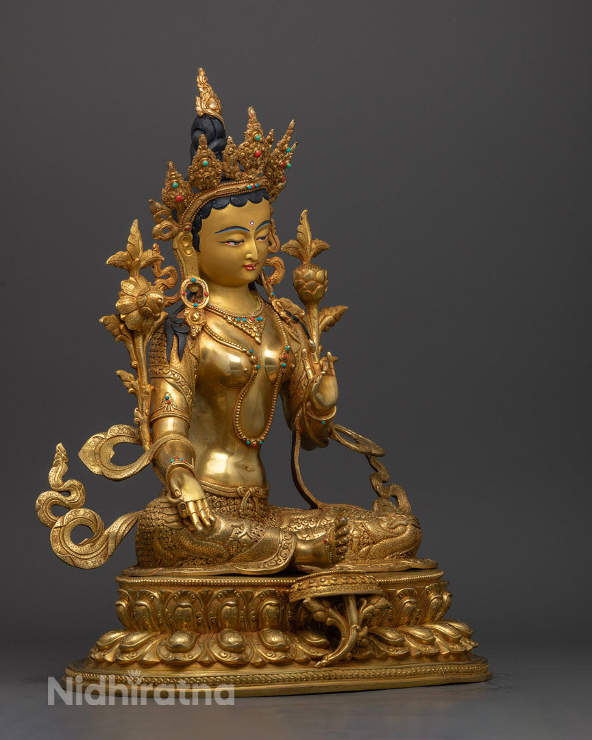 Buddhist Green Tara Sculpture