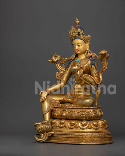 Green Tara Statue from Nepal: Elegance and Spirituality