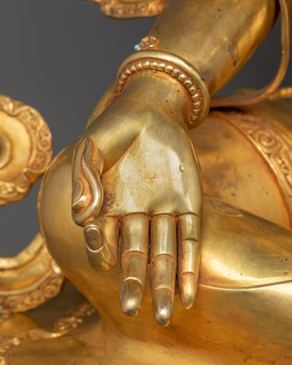 Green Tara Statue | Sacred Himalayan Art for Peace