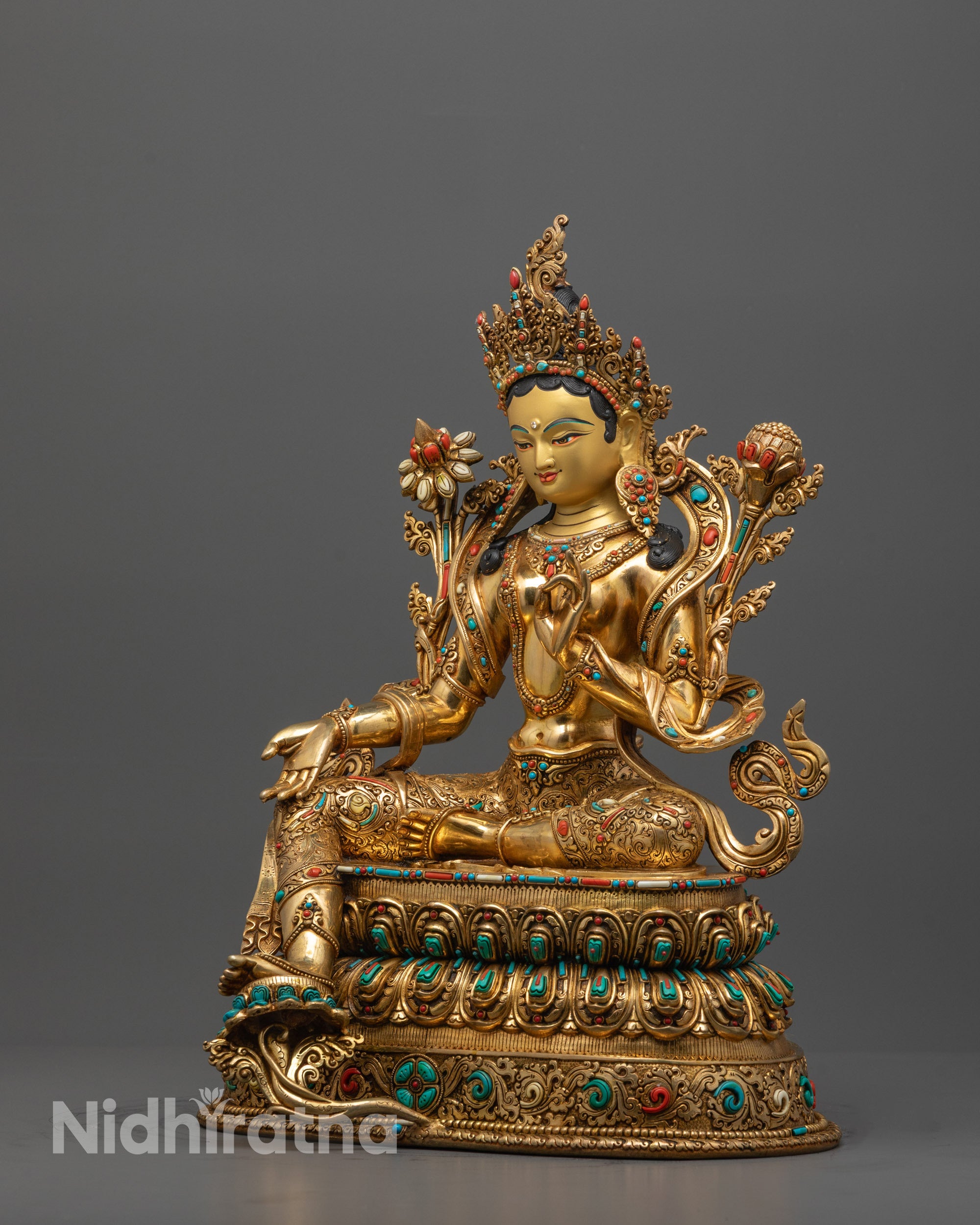 Green Tara Statue | Traditional Lost Wax Crafted Buddhist Sculpture