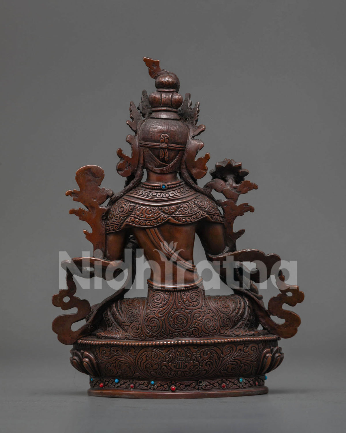 Oxidized Green Tara Statue: Perfect for Meditation