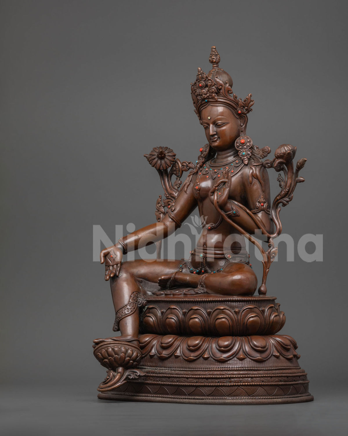 Oxidized Green Tara Statue for Sale | Powerful Symbol of Protection
