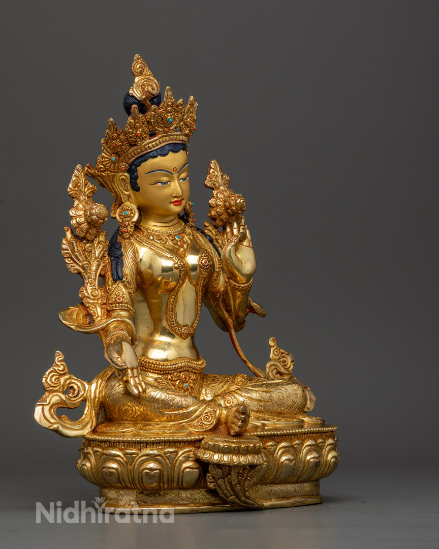 Green Tara Statue | Divine Symbol of Compassion and Liberation