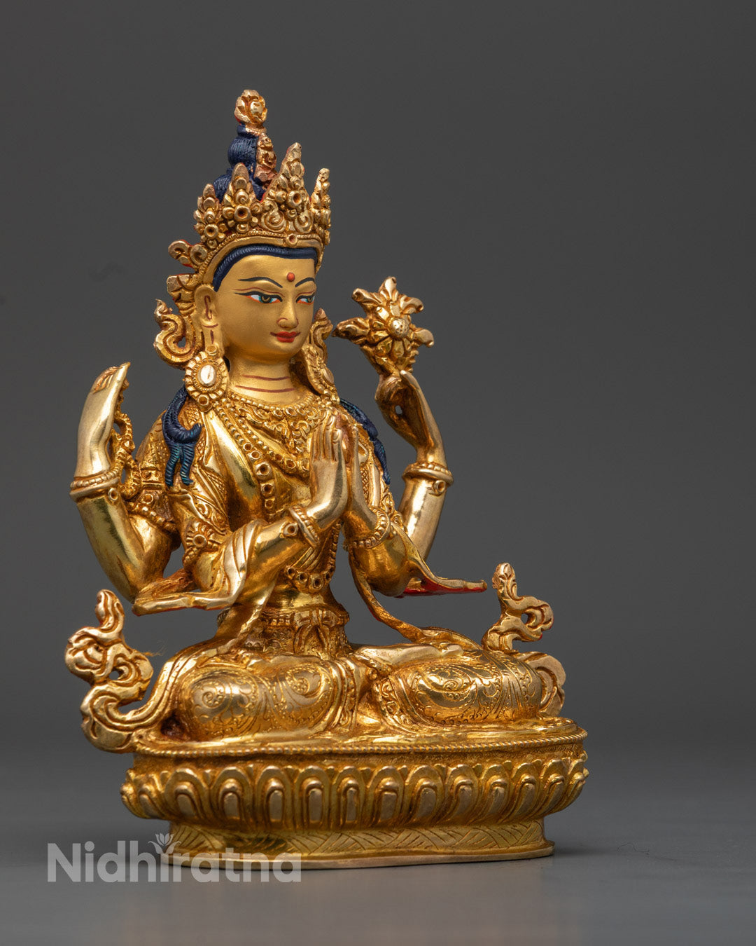 Chenrezig Buddhist Statue | Authentic Nepalese Art