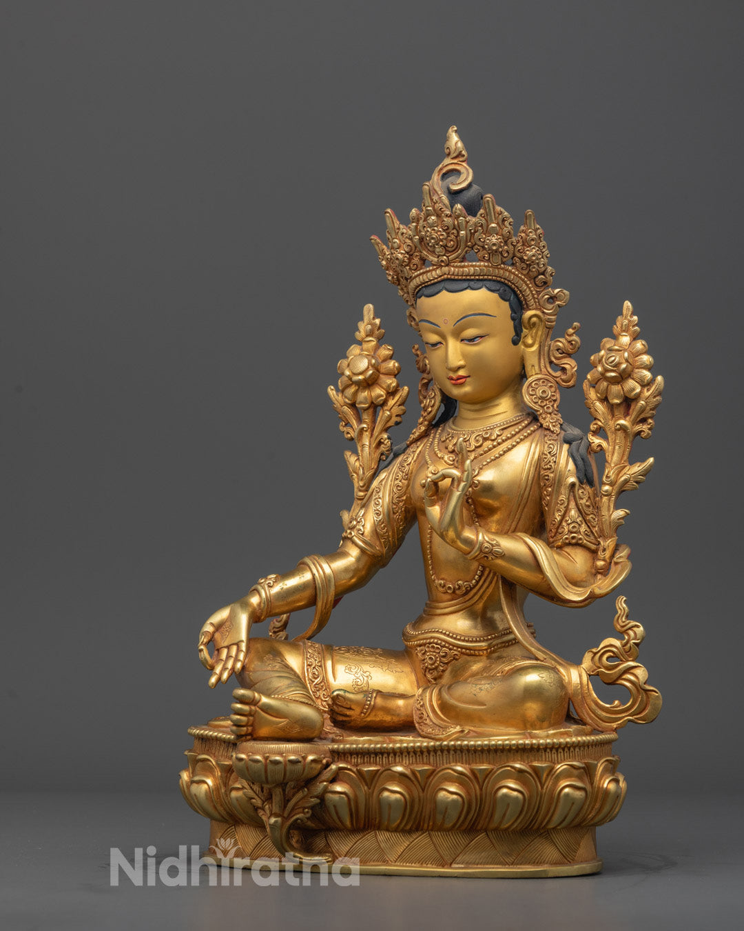 Sacred Feminine Statue of Green Tara | Bodhisattva of Compassion