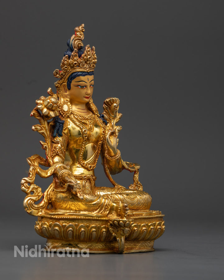 Green Tara Statue | Nepalese Craftsmanship for Peace