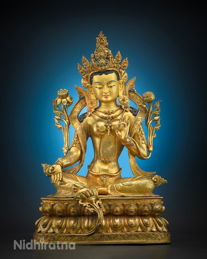 Masterpiece Buddhist Green Tara Statue | Tibetan Art Statue