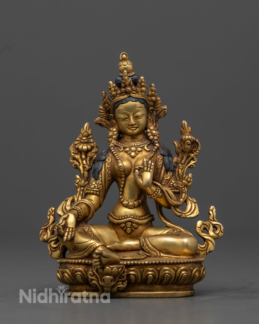 Buddhist Green Tara Statue | Tibetan Goddess