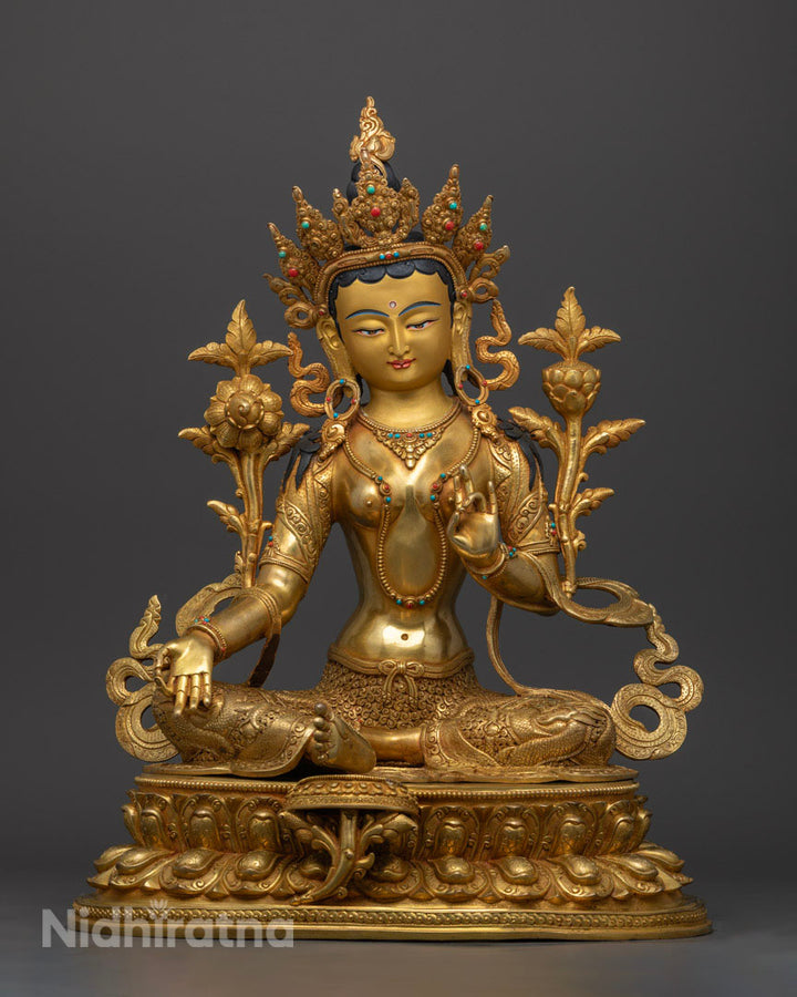 Buddhist Green Tara Sculpture