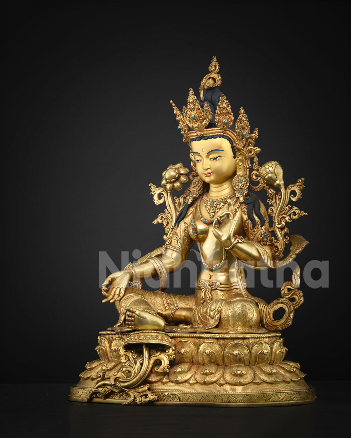 Green Tara Statue: Compassion & Healing