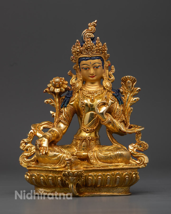 Green Tara Statue | Nepalese Craftsmanship for Peace