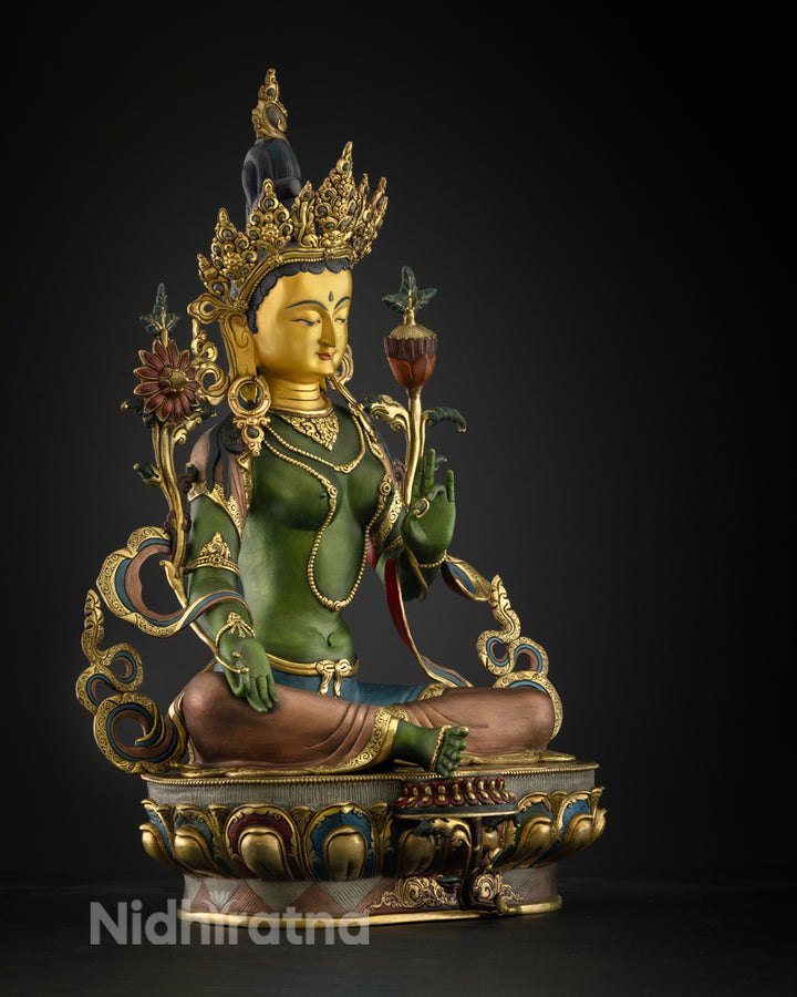 Buddhist Green Tara Statue | Handmade Tara Statue