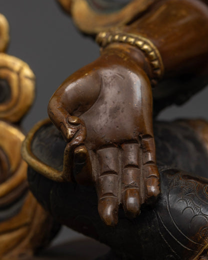 Buy Oxidized Copper Green Tara Statue | Traditional Artisan Craft
