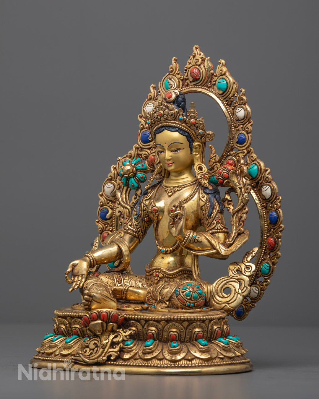 Green Tara Buddhist Statue | Traditional Handcrafted Nepal Art