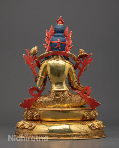 Authentic Green Tara Sculpture | Tibetan Buddhist Artwork