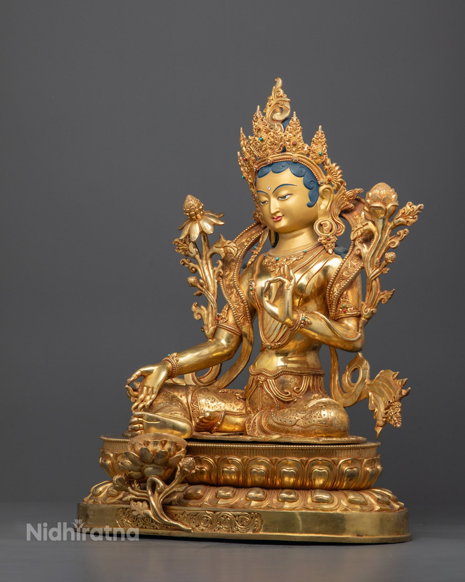 Goddess Green Tara Statue | Handcrafted Guardian of Liberation