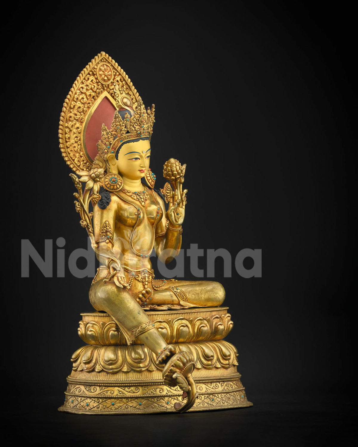 24" Buddhist Green Tara Statue | Himalayan Sacred Art