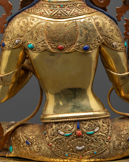 Green Tara Bodhisattva Statue | Sacred Tibetan Sculpture