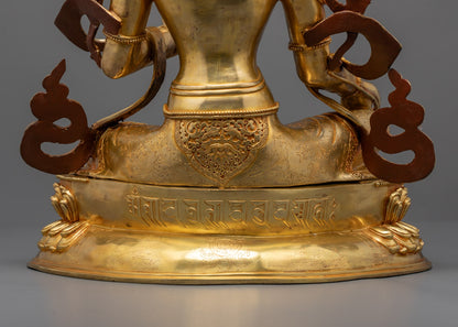 Nepalese Green Tara Sculpture | Handcrafted Goddess