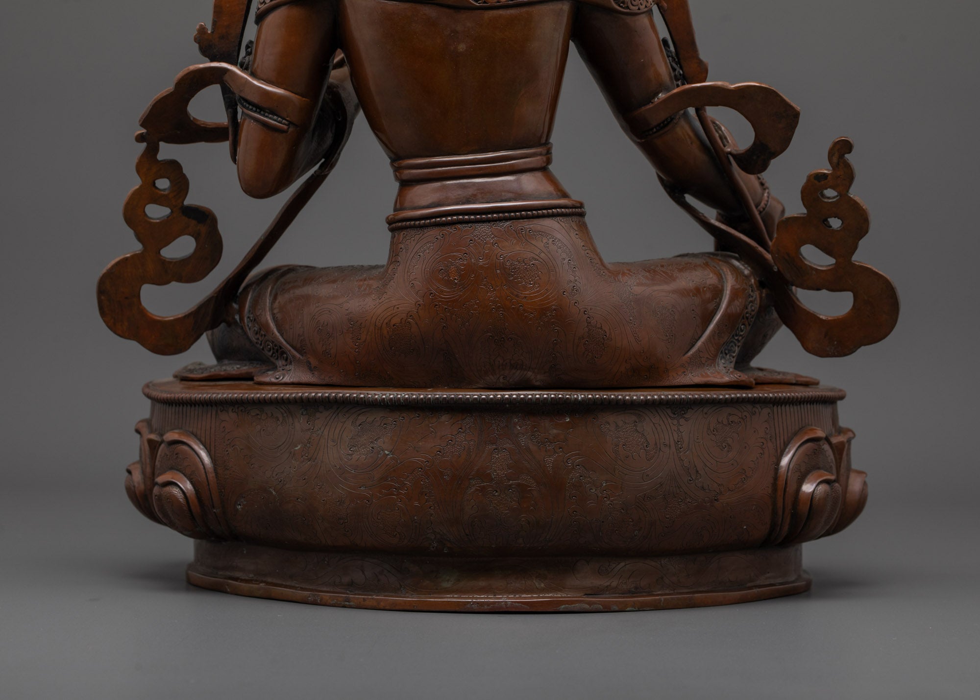 Buddhist Green Tara Statue | Artisan-Oxidized Copper Sculpture