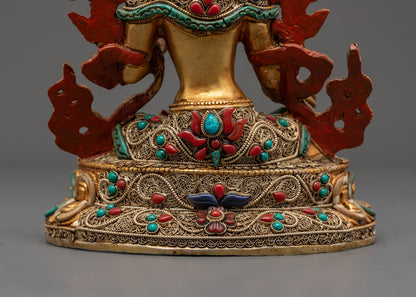 Green Tara Statue Handcrafted in Nepal
