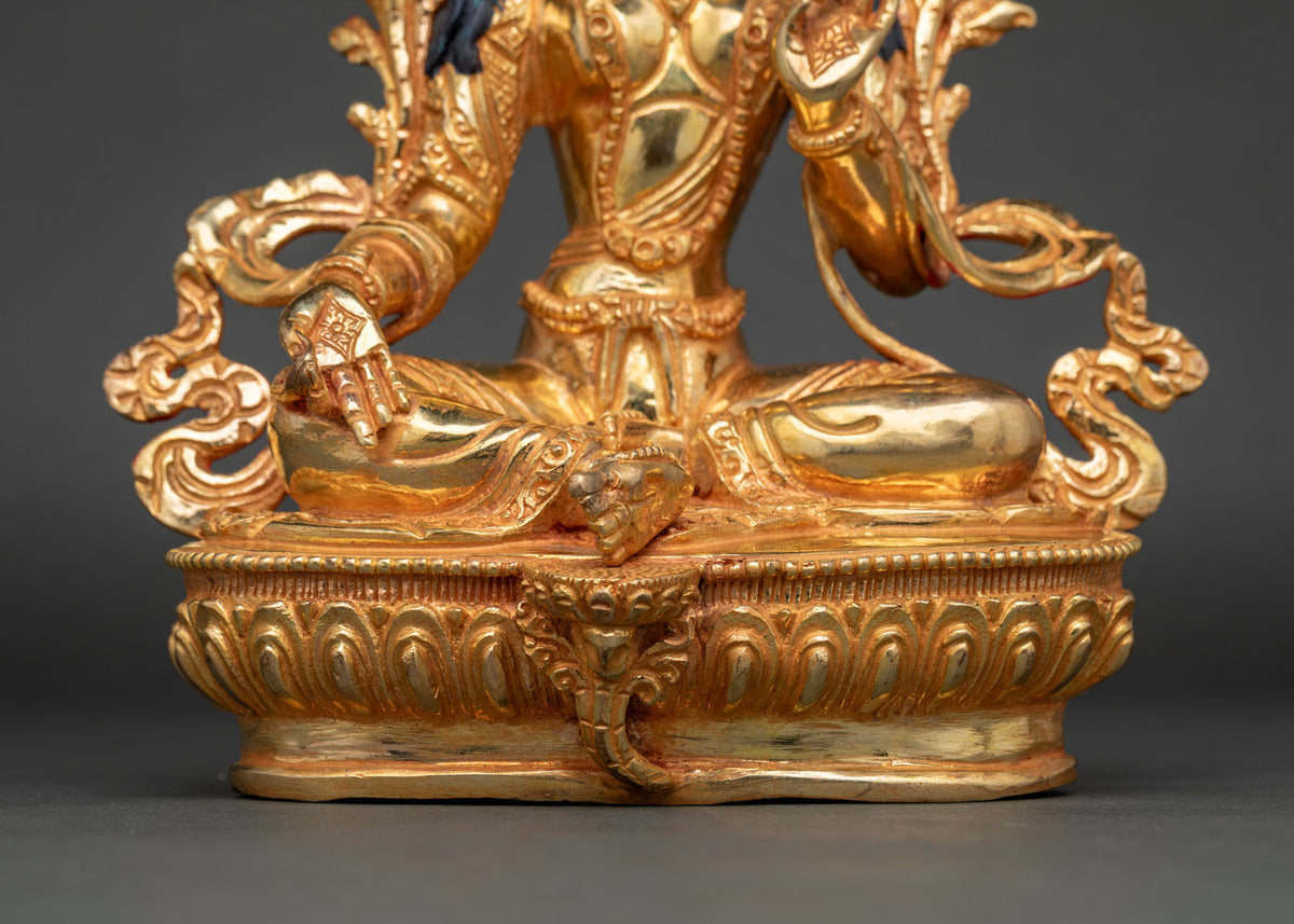 Handmade Green Tara Statue | Tibetan Buddhist Altar Decor