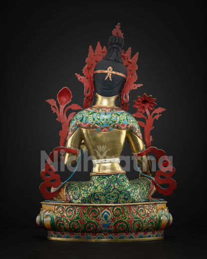 Masterpiece Green Tara Sculpture for Healing