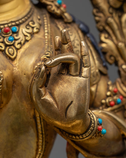 Tibetan Buddhist Green Tara Statue | Vajrayana Practice Statue