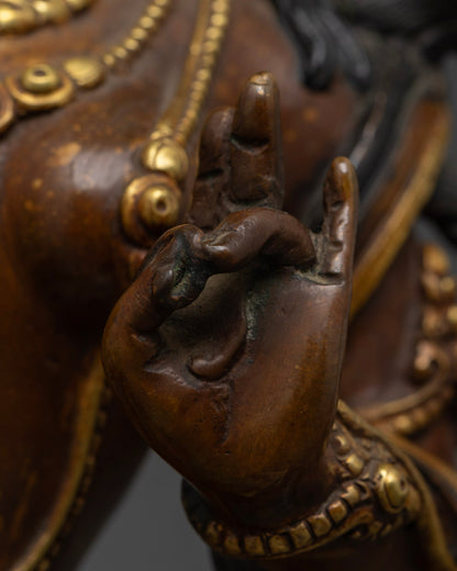 Buy Oxidized Copper Green Tara Statue | Traditional Artisan Craft