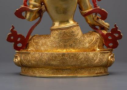 Exquisite Green Tara Buddha Statue