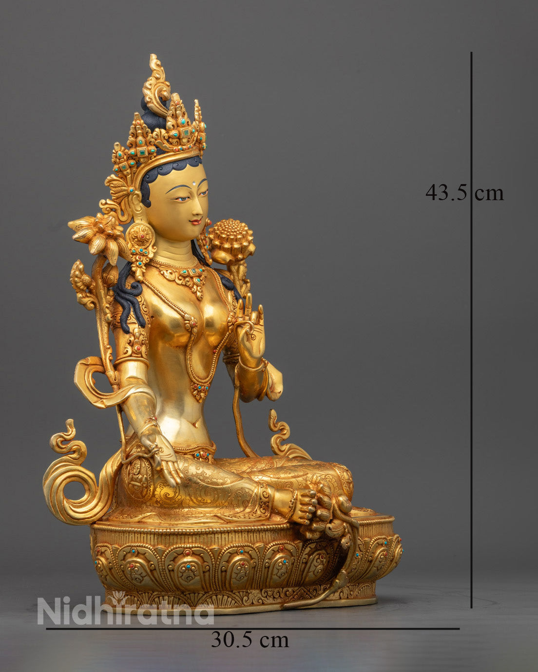 Nepalese Green Tara Statue | Spiritual Home Decor