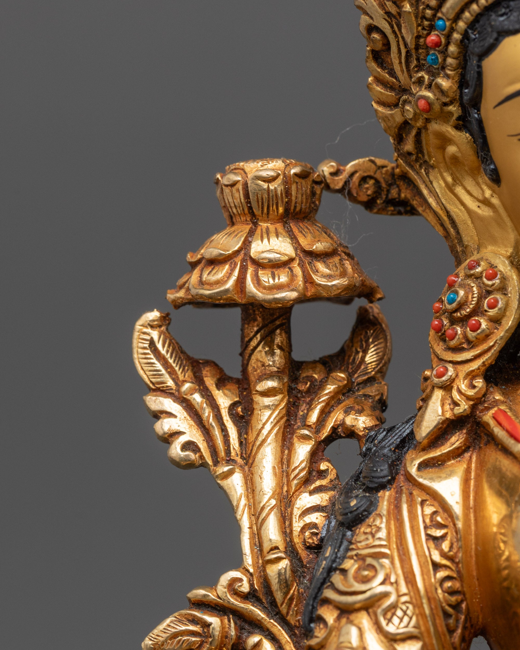 Nepalese Green Tara Statue | Handmade Buddhist Meditation Decor