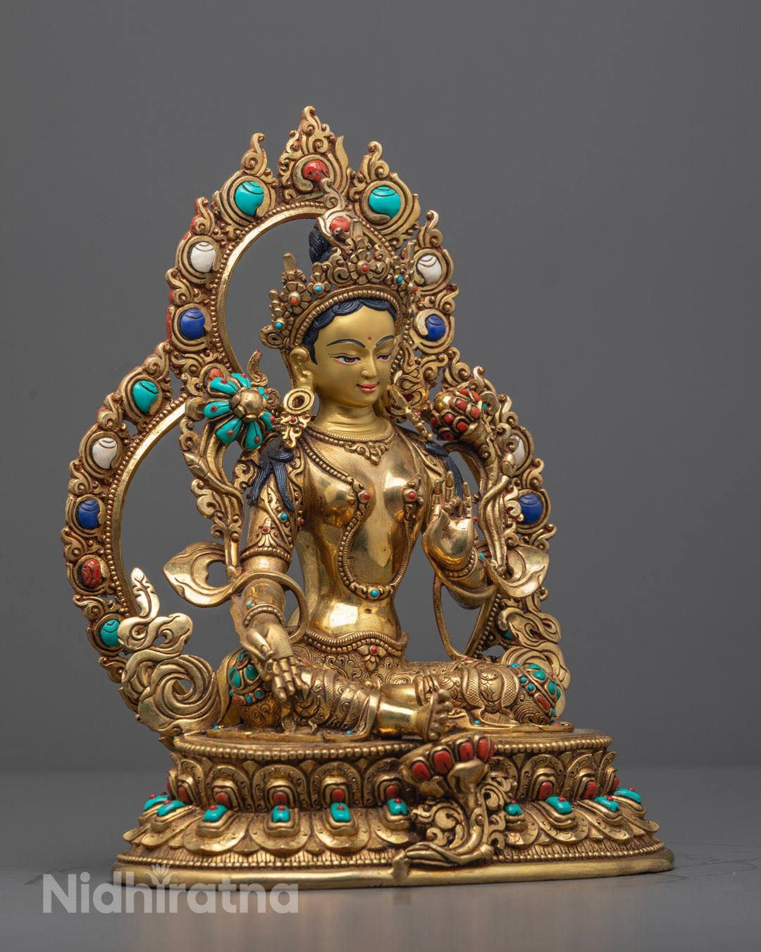 Green Tara Buddhist Statue | Traditional Handcrafted Nepal Art
