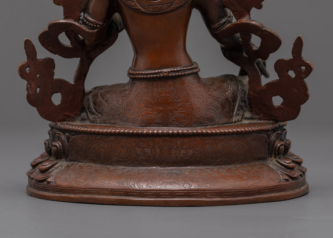 Traditional Tibetan Green Tara Statue | Himalayan Sacred Art