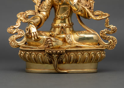 Green Tara Statue | Handcrafted Syamatara Sculpture from Nepal